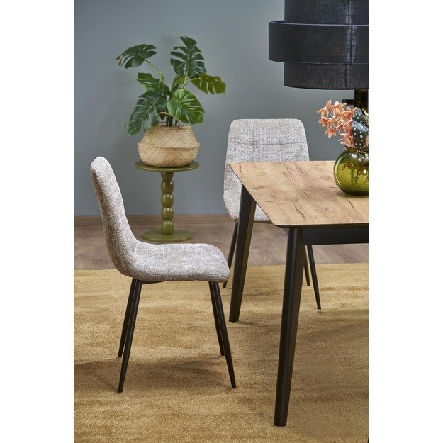 GULIAN extension table, wotan oak / black 33