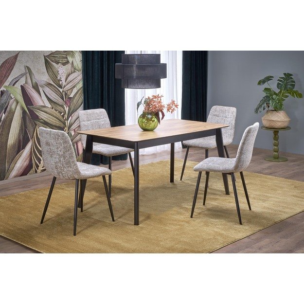 GULIAN extension table, wotan oak / black 14