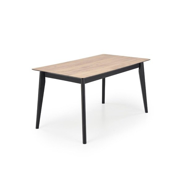 GULIAN extension table, wotan oak / black 25
