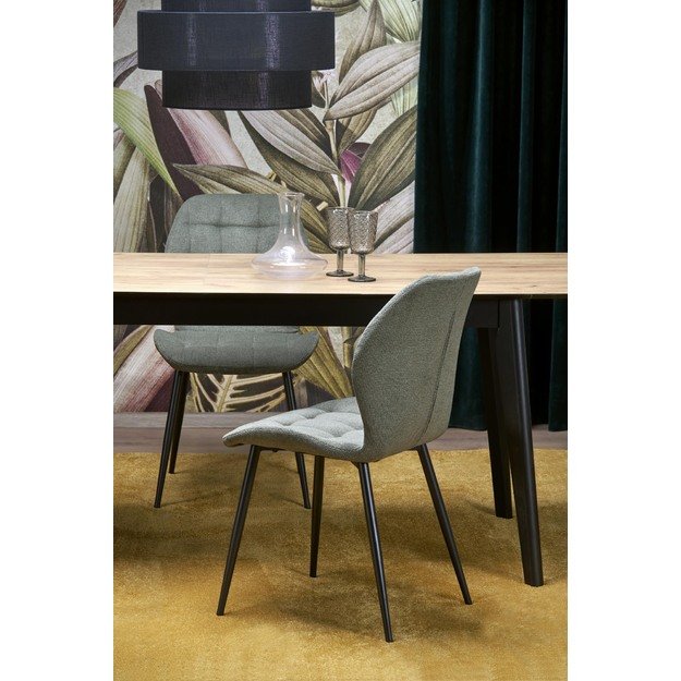 GULIAN extension table, wotan oak / black 31