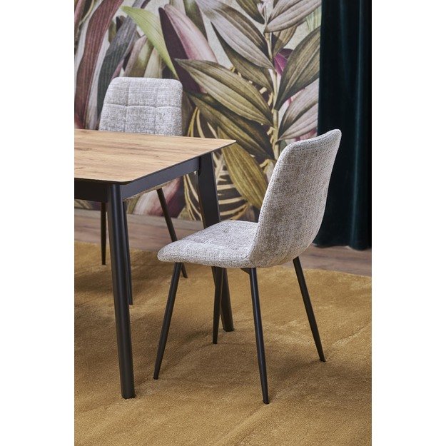 GULIAN extension table, wotan oak / black 16