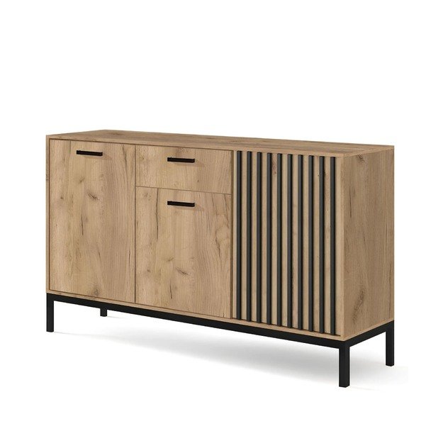 LAMINO KM-1 chest, craft oak / black