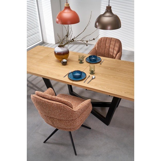 MASSIVE 2 extension table, color: natural oak / natural oak 15