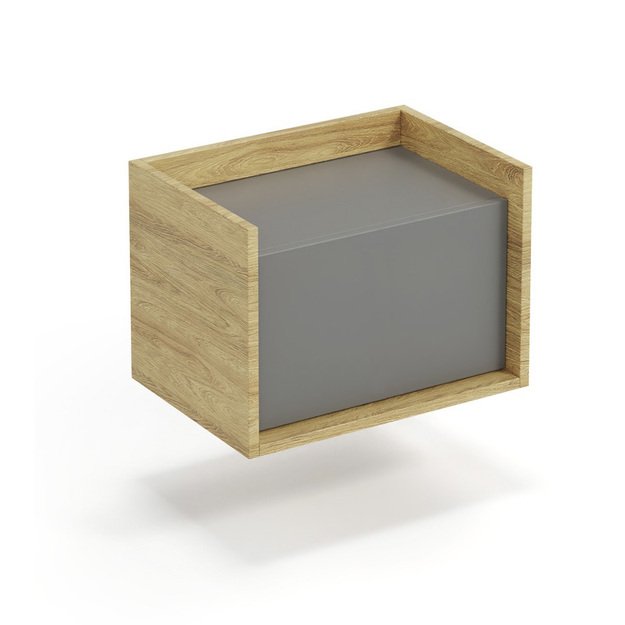 MOBIUS low cabinet 1D color: hikora oak/grey