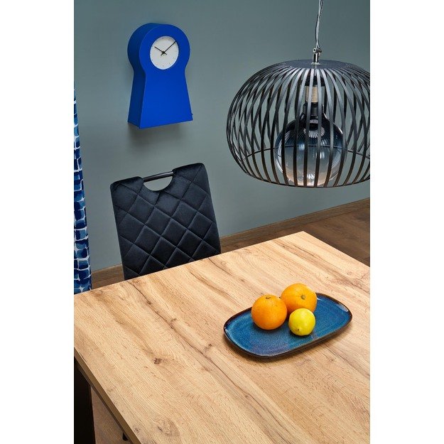 QUBIK extension table, artisan oak / black 6