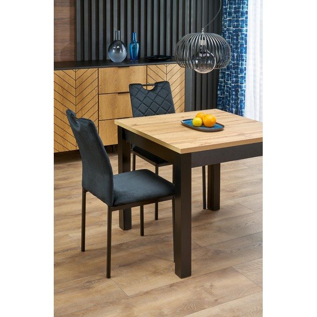 QUBIK extension table, artisan oak / black 5