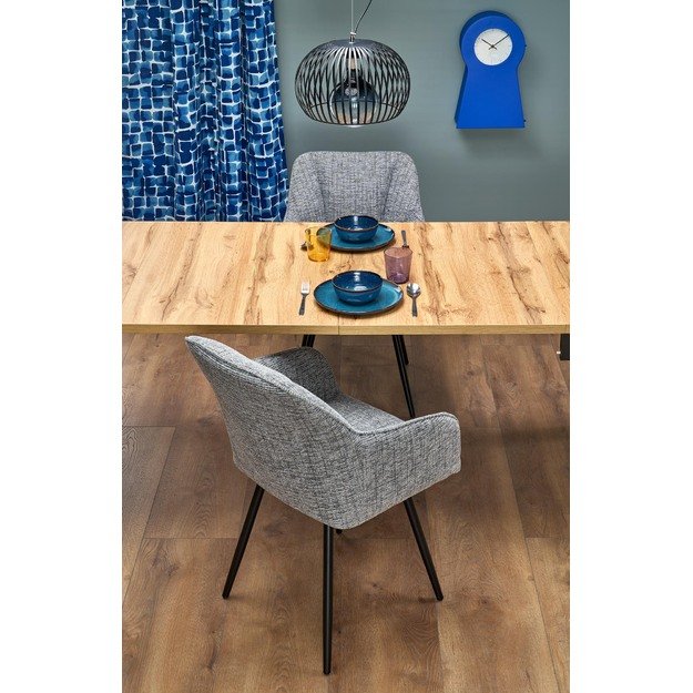 QUBIK extension table, artisan oak / black 3
