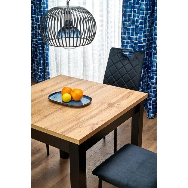 QUBIK extension table, artisan oak / black 7