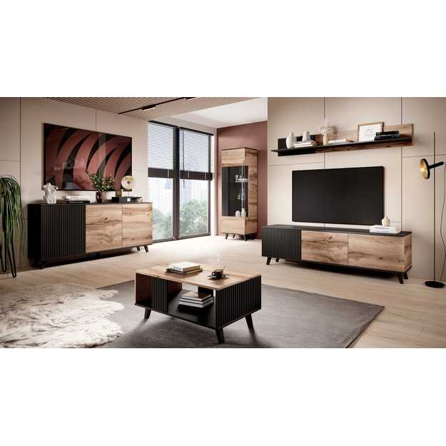 RANDOM RTV-2 TV-stand, color: wotan oak/black 8