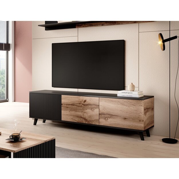 RANDOM RTV-2 TV-stand, color: wotan oak/black 10