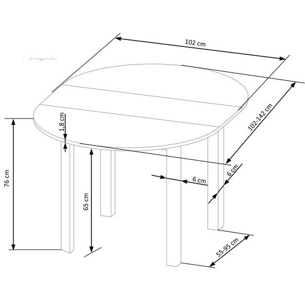 RINGO table, cashmere / black 9