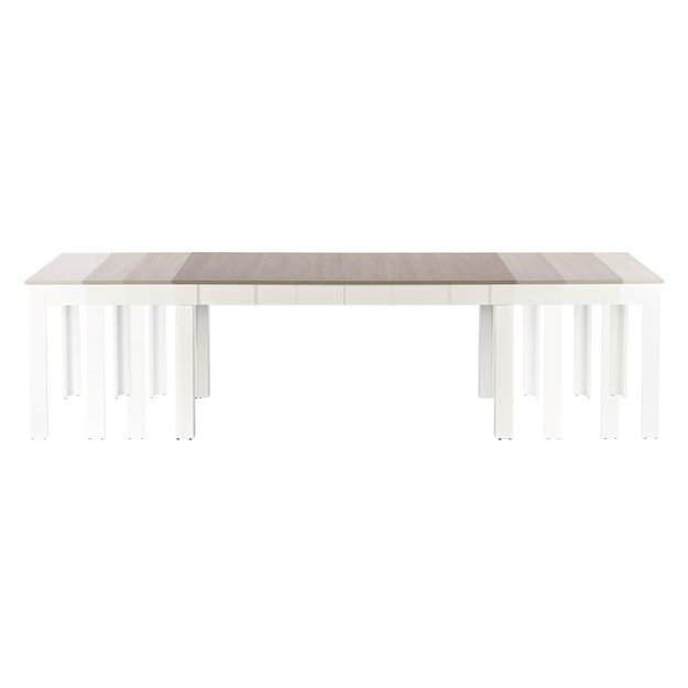 SEWERYN 160/300 cm extension table color: sonoma oak / white 2