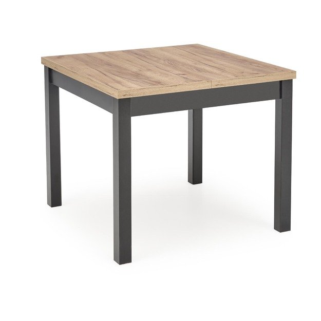 TIAGO SQUARE extensions table, craft oak / black 20