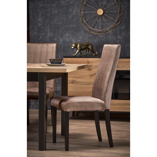 TIAGO SQUARE extensions table, craft oak / black 8