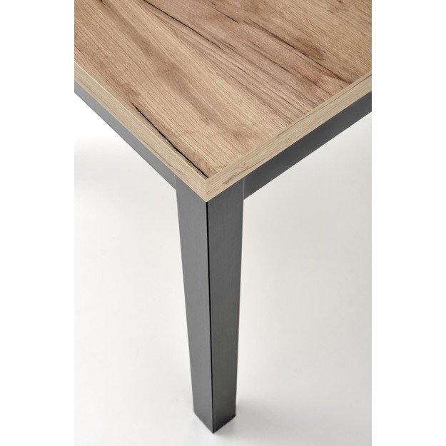 TIAGO SQUARE extensions table, craft oak / black 12