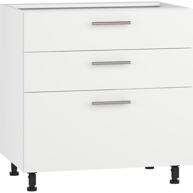 VENTO DS3-80/82 lower cabinet with drawers, color: white/white matt
