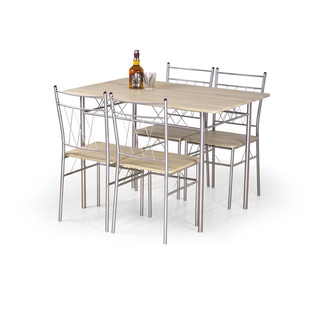 FAUST set + 4 chairs color: sonoma oak