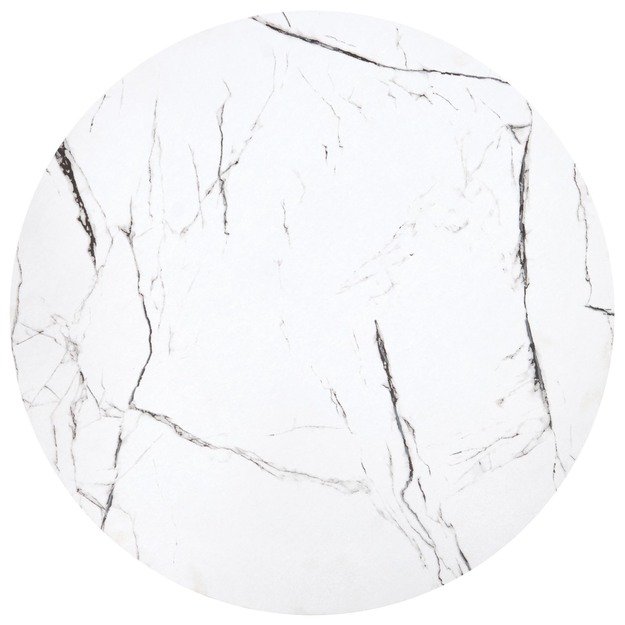 JAVA set of 2 c. tables, white marble / black 16