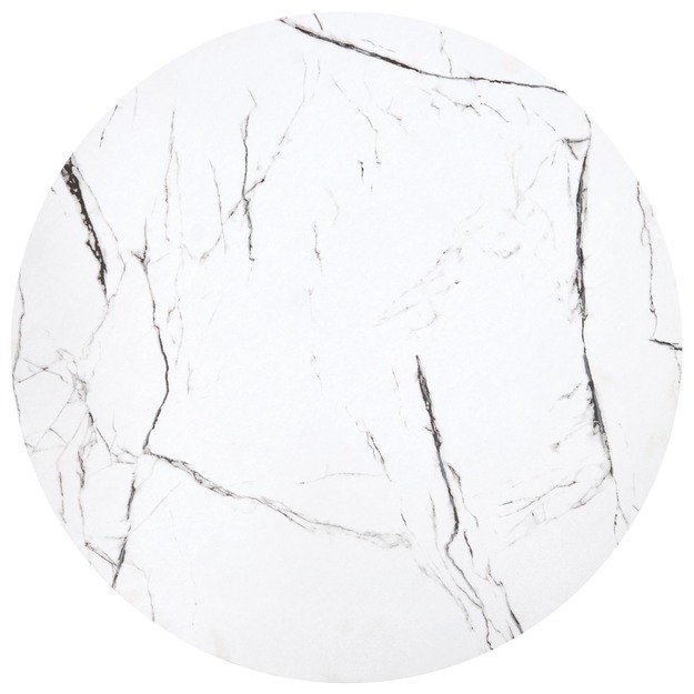 JAVA set of 2 c. tables, white marble / black 7