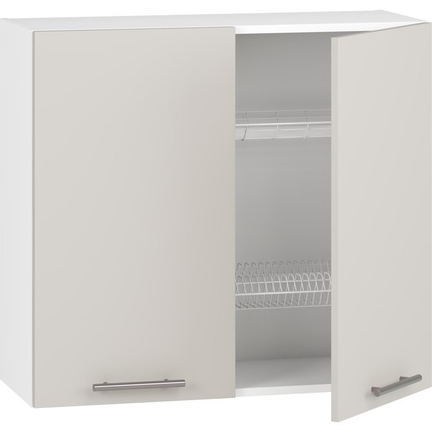 VENTO GC-80/72 top cabinet with drainer, color: white / cashmere