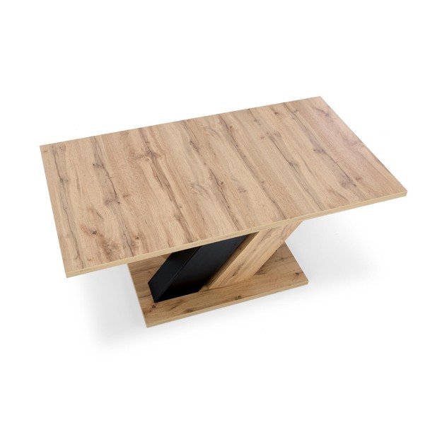 BRANDON extension table, wotan oak / black 10