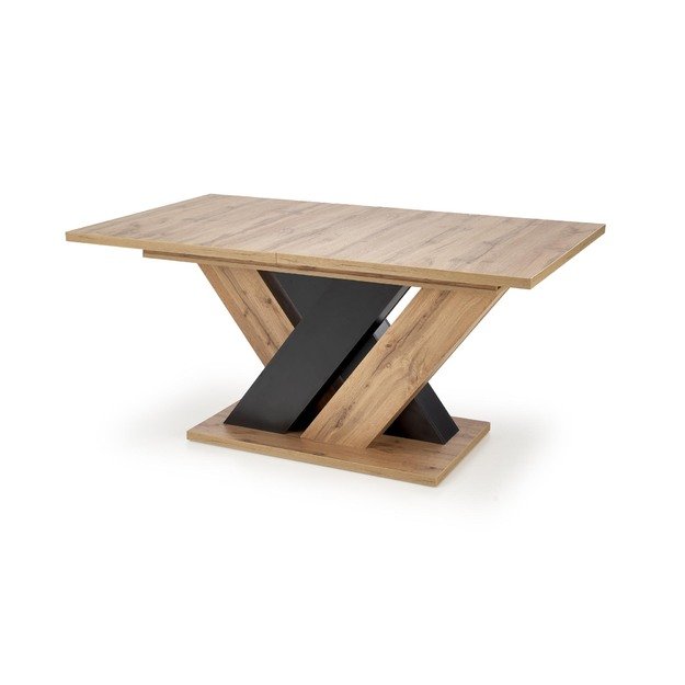 BRANDON extension table, wotan oak / black 27