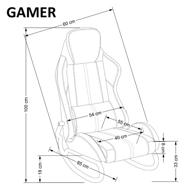 GAMER chair, black / red 7