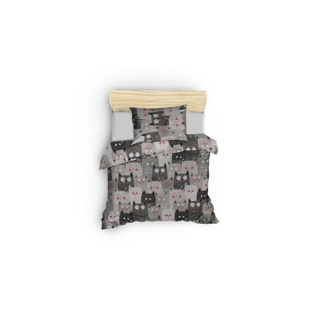 Duvarda Kediler - Grey 1