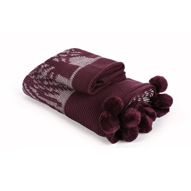 Ponpon Tree - Claret Red 1