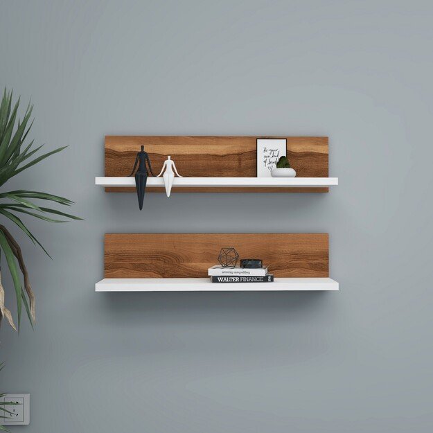 Shelf - Walnut, White 2