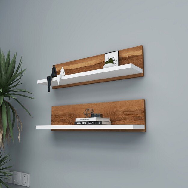 Shelf - Walnut, White 1