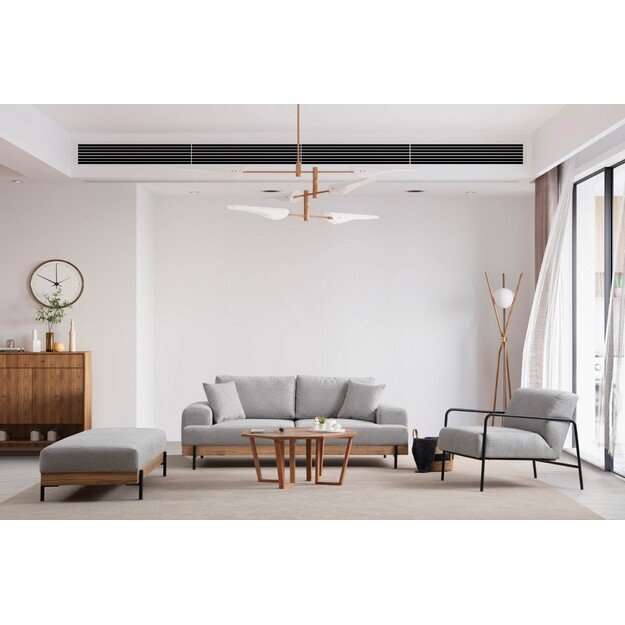 Eti Oak Pouffe - Grey 3