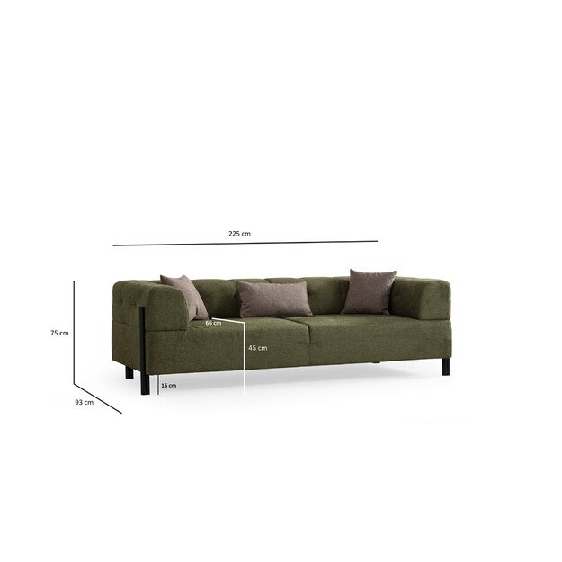 Gio 3 Seater - Green 5