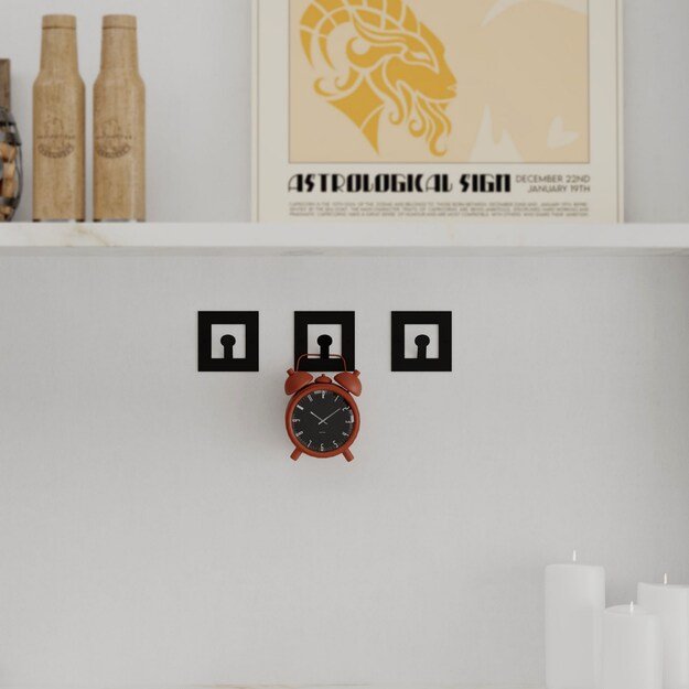 Kaly Metal Square Hanger - Black 4