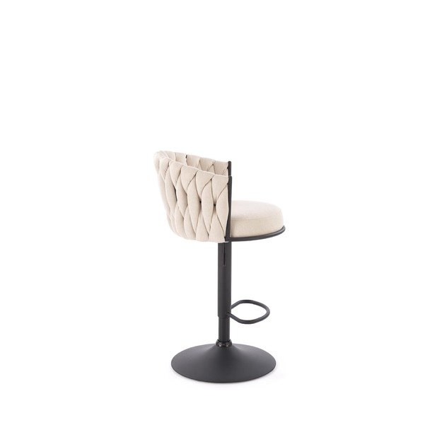 H125 bar stool, black / beige