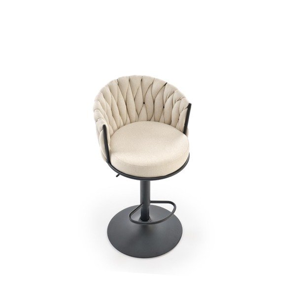 H125 bar stool, black / beige 2