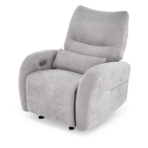 SAXON electric recliner with rocking, grey