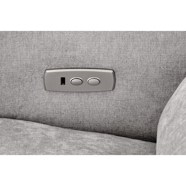SAXON electric recliner with rocking, grey