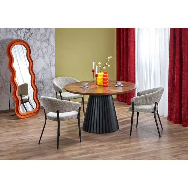 HEVELIUS table, top - walnut, leg - black 