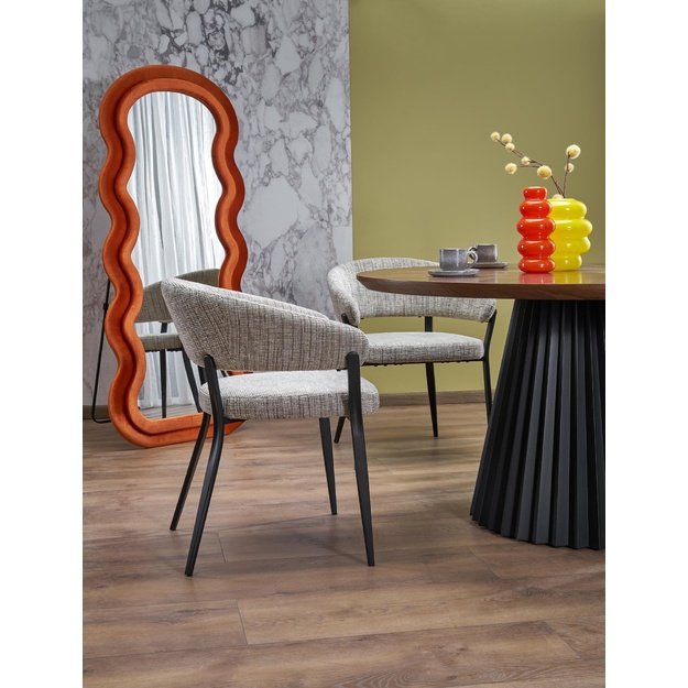 HEVELIUS table, top - walnut, leg - black 