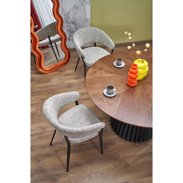 HEVELIUS table, top - walnut, leg - black 