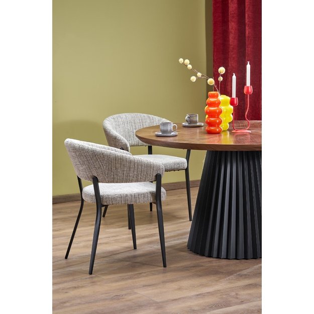 HEVELIUS table, top - walnut, leg - black 