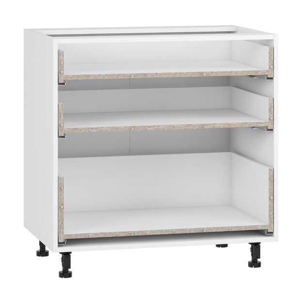 VENTO D3S_H-80/82 carcass, lower cabinet with drawers white