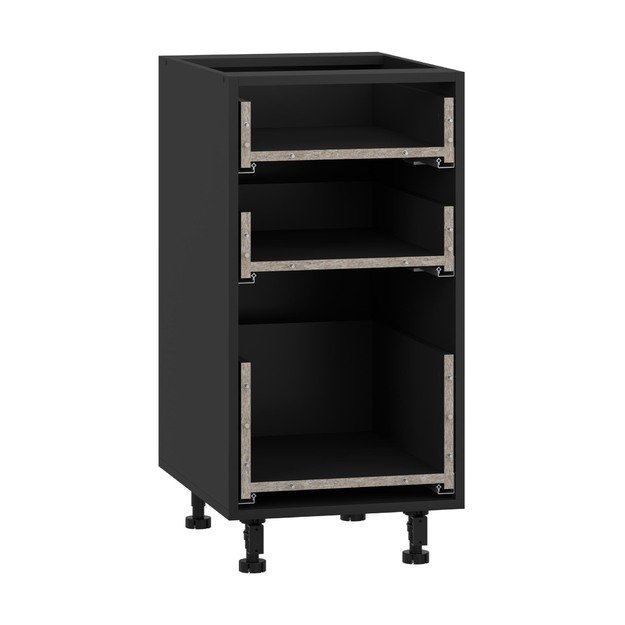 VENTO D3S_H-40/82 carcass, lower cabinet with drawers black