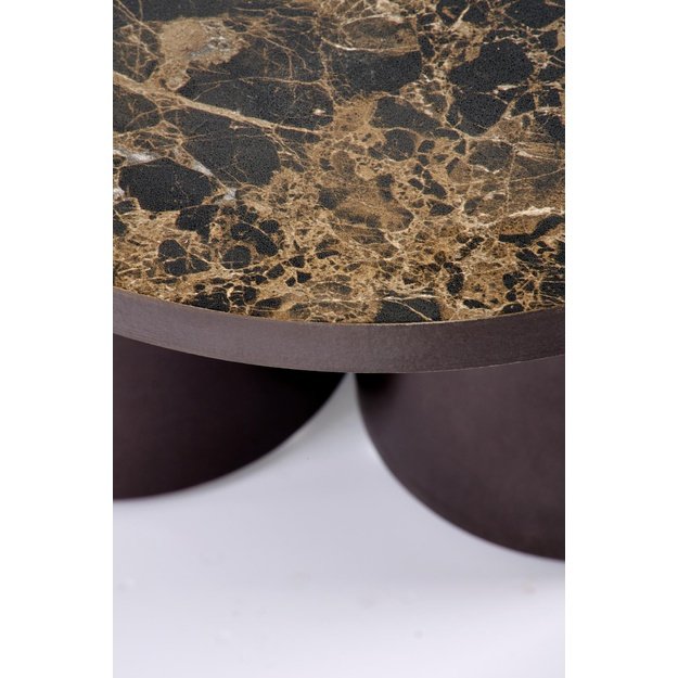 CORDINA c.table brown marble / brown
