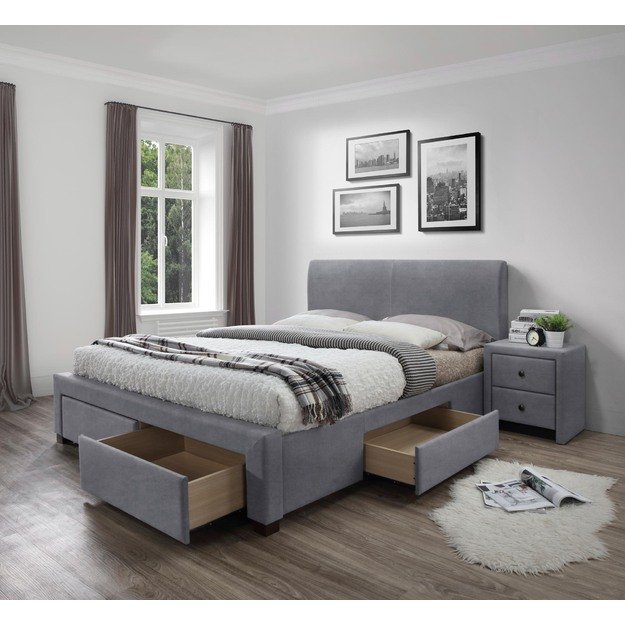 MODENA 3 bed with drawers, color: grey
