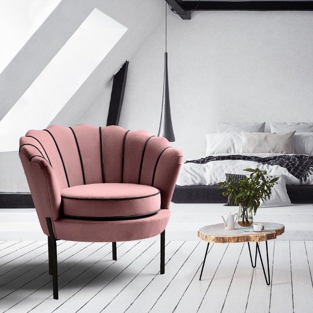 ANGELO leisure armchair pink / black 3