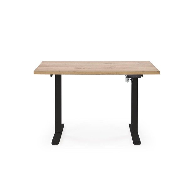 B/54 desk with adjustable height, top - artisan oak, frame - black 7