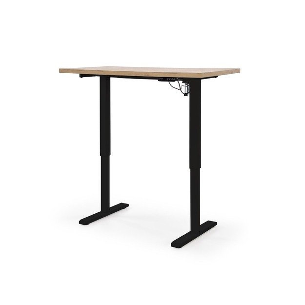 B/54 desk with adjustable height, top - artisan oak, frame - black 8
