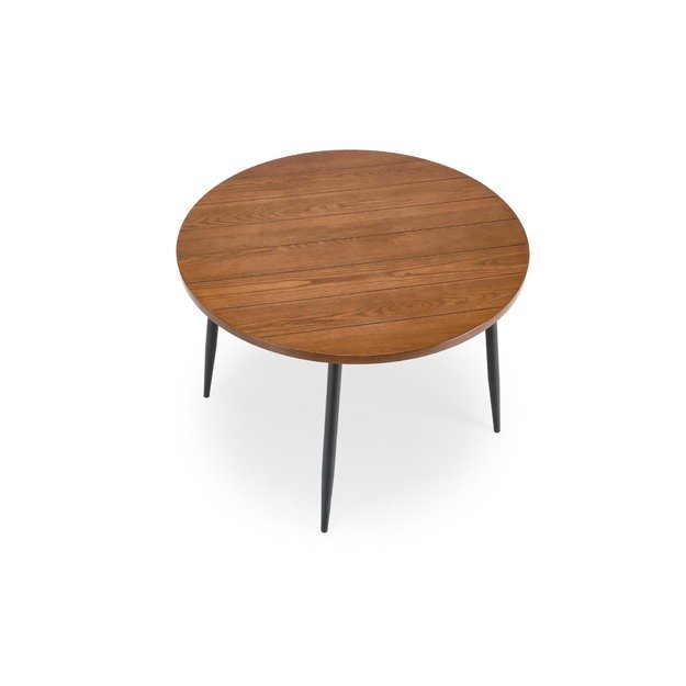 BARRY round table, walnut / black 8